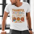 Teach Thanksgiving Teacher Thankful For My Preschool Turkeys Men's V-Neck T-Shirt, gift for family, gift for coworker