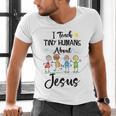 I Teach Tiny Humans About Jesus Sunday School Teacher Men's V-Neck T-Shirt, gift for family, gift for coworker I Teach Tiny Humans About Jesus Sunday School Teacher Men's V-Neck T-Shirt, gift for family, gift for coworker
