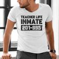 Teacher Life Jail Inmate Prisoner Halloween Costume Men's V-Neck T-Shirt, gift for family, gift for coworker Teacher Life Jail Inmate Prisoner Halloween Costume Men's V-Neck T-Shirt, gift for family, gift for coworker