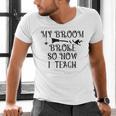 Teacher Witch Halloween My Broom Broke So Now I Teach For Men Women Men's V-Neck T-Shirt, gift for family, gift for coworker Teacher Witch Halloween My Broom Broke So Now I Teach For Men Women Men's V-Neck T-Shirt, gift for family, gift for coworker