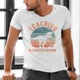 Teaching Is A Walk In The Park Teacher T-Rex Retro Men's V-Neck T-Shirt, gift for family, gift for coworker Teaching Is A Walk In The Park Teacher T-Rex Retro Men's V-Neck T-Shirt, gift for family, gift for coworker