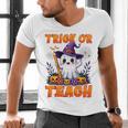 Trick Or Teach Teacher Halloween Ghost Pencil Floral Men's V-Neck T-Shirt, gift for family, gift for coworker Trick Or Teach Teacher Halloween Ghost Pencil Floral Men's V-Neck T-Shirt, gift for family, gift for coworker