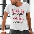 Visually Impaired Teacher Braille Bible Verse Walk By Faith Men's V-Neck T-Shirt, gift for family, gift for coworker