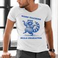 Weird Teachers Build Character Shirt Raccoon Dancing Men's V-Neck T-Shirt, gift for family, gift for coworker Weird Teachers Build Character Shirt Raccoon Dancing Men's V-Neck T-Shirt, gift for family, gift for coworker
