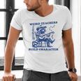 Weird Teachers Build Character Shirt Raccoon Teacher Men's V-Neck T-Shirt, gift for family, gift for coworker Weird Teachers Build Character Shirt Raccoon Teacher Men's V-Neck T-Shirt, gift for family, gift for coworker