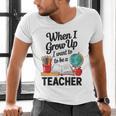 When I Grow Up I Want To Be Teacher Kids Men's V-Neck T-Shirt, gift for family, gift for coworker When I Grow Up I Want To Be Teacher Kids Men's V-Neck T-Shirt, gift for family, gift for coworker
