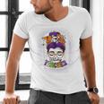 Witchy Teacher Halloween Messy Bun Teacher Bleached Men's V-Neck T-Shirt, gift for family, gift for coworker Witchy Teacher Halloween Messy Bun Teacher Bleached Men's V-Neck T-Shirt, gift for family, gift for coworker