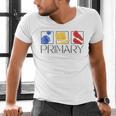 Women Art Teacher Back To School Artist Primary Color Theory Men's V-Neck T-Shirt, gift for family, gift for coworker