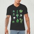 10 Types Of Cactus Succulent Teacher Chart Cactus Lover Tee Men's V-Neck T-Shirt, novelty gifts, funny gifts