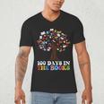 100 Days In The Books Reading Teacher 100th Day Of School Men's V-Neck T-Shirt, novelty gifts, funny gifts 100 Days In The Books Reading Teacher 100th Day Of School Men's V-Neck T-Shirt, novelty gifts, funny gifts