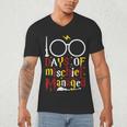 100 Days Of Mischief Managed Teacher Kid 100th Day Of School Men's V-Neck T-Shirt, novelty gifts, funny gifts 100 Days Of Mischief Managed Teacher Kid 100th Day Of School Men's V-Neck T-Shirt, novelty gifts, funny gifts