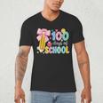 100 Days Of School Preppy 100th Day Of School Teachers Girls Men's V-Neck T-Shirt, novelty gifts, funny gifts 100 Days Of School Preppy 100th Day Of School Teachers Girls Men's V-Neck T-Shirt, novelty gifts, funny gifts