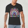 100th Day Of Kindergarten Teacher Kids 100 Days Smarter Men's V-Neck T-Shirt, novelty gifts, funny gifts 100th Day Of Kindergarten Teacher Kids 100 Days Smarter Men's V-Neck T-Shirt, novelty gifts, funny gifts