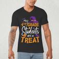 My 4th Grade Students Are a Treat Teacher Halloween Witch For Men Women Kids Men's V-Neck T-Shirt, novelty gifts, funny gifts My 4th Grade Students Are a Treat Teacher Halloween Witch For Men Women Kids Men's V-Neck T-Shirt, novelty gifts, funny gifts