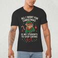 6-7 Students Saying 67 Xmas Six Seven Teacher Christmas Men's V-Neck T-Shirt, novelty gifts, funny gifts