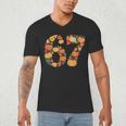 67 6 7 Fall Leaves For Teachers 67 Teacher Men's V-Neck T-Shirt, novelty gifts, funny gifts
