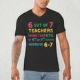 67 Teacher Middle School Teacher 6 7 Overuse 67 Men's V-Neck T-Shirt, novelty gifts, funny gifts