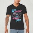 6th Grade Is My Jam Vintage 80s Boombox Teacher Student Men's V-Neck T-Shirt, novelty gifts, funny gifts