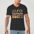 ABCD Kindergarten Rocks Back To School Teacher Kindergarten Men's V-Neck T-Shirt, novelty gifts, funny gifts ABCD Kindergarten Rocks Back To School Teacher Kindergarten Men's V-Neck T-Shirt, novelty gifts, funny gifts