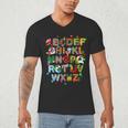 ABCs Learning Kindergarten Teacher Christmas Lights Alphabet For Men Women Kids Men's V-Neck T-Shirt, novelty gifts, funny gifts