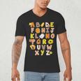 Alphabet Turkey Thanksgiving Costume Preschool Teacher Men Women Men's V-Neck T-Shirt, novelty gifts, funny gifts