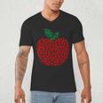 Apple Dot Pattern Art Teacher Appreciation Men Women Humor Men's V-Neck T-Shirt, novelty gifts, funny gifts Apple Dot Pattern Art Teacher Appreciation Men Women Humor Men's V-Neck T-Shirt, novelty gifts, funny gifts
