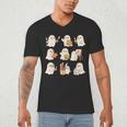Art Teacher Ghost Halloween Artists Painter Teacher Spooky Men's V-Neck T-Shirt, novelty gifts, funny gifts Art Teacher Ghost Halloween Artists Painter Teacher Spooky Men's V-Neck T-Shirt, novelty gifts, funny gifts