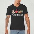 Art Teacher Peace Love Art For Artists And Painters Men's V-Neck T-Shirt, novelty gifts, funny gifts Art Teacher Peace Love Art For Artists And Painters Men's V-Neck T-Shirt, novelty gifts, funny gifts