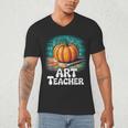 Art Teacher Pumpkin Painting Halloween Costume Men's V-Neck T-Shirt, novelty gifts, funny gifts