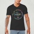 Autism Awareness Accept Adapt Advocate Autism Mom Teacher Men's V-Neck T-Shirt, novelty gifts, funny gifts