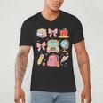 Back To School Coquette Teacher Women Girl Kindergarten PreK Men's V-Neck T-Shirt, novelty gifts, funny gifts