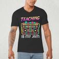 Back To School Retro Teaching Is My Jam 80s Teacher Boombox Men's V-Neck T-Shirt, novelty gifts, funny gifts Back To School Retro Teaching Is My Jam 80s Teacher Boombox Men's V-Neck T-Shirt, novelty gifts, funny gifts