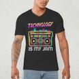 Back To School Retro Technology Is My Jam 80's Teacher Men's V-Neck T-Shirt, novelty gifts, funny gifts Back To School Retro Technology Is My Jam 80's Teacher Men's V-Neck T-Shirt, novelty gifts, funny gifts