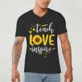 Back To School Teach Love And Inspire Teacher Sunflower Men's V-Neck T-Shirt, novelty gifts, funny gifts Back To School Teach Love And Inspire Teacher Sunflower Men's V-Neck T-Shirt, novelty gifts, funny gifts