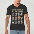 How To Become A Better Reader Animals Reading Teacher Men's V-Neck T-Shirt, novelty gifts, funny gifts How To Become A Better Reader Animals Reading Teacher Men's V-Neck T-Shirt, novelty gifts, funny gifts
