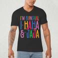 I Am Bilingual I Haha And Jaja Latina Latino Spanish Teacher Men's V-Neck T-Shirt, novelty gifts, funny gifts