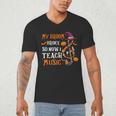 My Broom Broke So Now I Teach Music Teacher Halloween Men's V-Neck T-Shirt, novelty gifts, funny gifts My Broom Broke So Now I Teach Music Teacher Halloween Men's V-Neck T-Shirt, novelty gifts, funny gifts