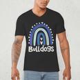 Bulldogs School Mascot Rainbow Teacher Lover Men's V-Neck T-Shirt, novelty gifts, funny gifts Bulldogs School Mascot Rainbow Teacher Lover Men's V-Neck T-Shirt, novelty gifts, funny gifts