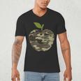 Camo Apple Camouflage Clothing School Student Camo Teacher Men Women Kids Men's V-Neck T-Shirt, novelty gifts, funny gifts Camo Apple Camouflage Clothing School Student Camo Teacher Men Women Kids Men's V-Neck T-Shirt, novelty gifts, funny gifts