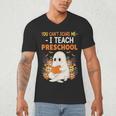 You Cant Scare Me I Teach Preschool Halloween Teacher Men's V-Neck T-Shirt, novelty gifts, funny gifts
