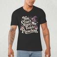 You Can't Scare Me I Teach Preschool Teacher Halloween Witch Men's V-Neck T-Shirt, novelty gifts, funny gifts