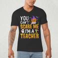 You Cant Scare Me Im A Teacher Halloween Trick Or Teach 2024 Men's V-Neck T-Shirt, novelty gifts, funny gifts You Cant Scare Me Im A Teacher Halloween Trick Or Teach 2024 Men's V-Neck T-Shirt, novelty gifts, funny gifts