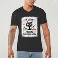 Cat It's Fine I'm Fine Everything Is Fine Teacher Life Men's V-Neck T-Shirt, novelty gifts, funny gifts Cat It's Fine I'm Fine Everything Is Fine Teacher Life Men's V-Neck T-Shirt, novelty gifts, funny gifts