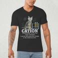 Cation Chemistry Humor Science Teacher Cat Pun Men's V-Neck T-Shirt, novelty gifts, funny gifts