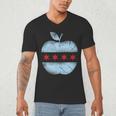 Chicago Flag Teacher School Cute Men's V-Neck T-Shirt, novelty gifts, funny gifts