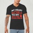 Childcare My Heart Belongs To Children Daycare Teacher Men Women Men's V-Neck T-Shirt, novelty gifts, funny gifts
