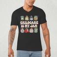 Childcare Is My Jam Child Care Teacher School Psychologist Men's V-Neck T-Shirt, novelty gifts, funny gifts