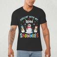 Chillin With My Sped Snowmies Teacher Student Christmas Men's V-Neck T-Shirt, novelty gifts, funny gifts Chillin With My Sped Snowmies Teacher Student Christmas Men's V-Neck T-Shirt, novelty gifts, funny gifts