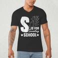Christian Teacher S Is For Sunday School Essentials Men's V-Neck T-Shirt, novelty gifts, funny gifts