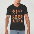 Christmas Math Teacher Equation Gingerbread With Santa Hat Men Women Men's V-Neck T-Shirt, novelty gifts, funny gifts
